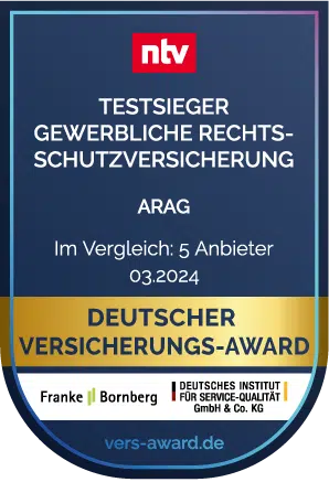ARAG Testsieger gewerblicher Rechtsschutz 2024